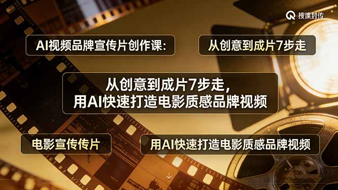 AI视频品牌宣传片创作课：从创意到成片7步走，用AI快速打造电影质感品牌视频-源研社