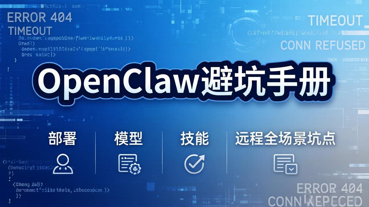 OpenClaw避坑手册：部署+模型+技能+远程全场景坑点，一次性给你说全，少走弯路-源研社