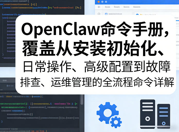 OpenClaw命令手册，覆盖从安装初始化、日常操作、高级配置到故障排查、运维管理的全流程命令详解-源研社